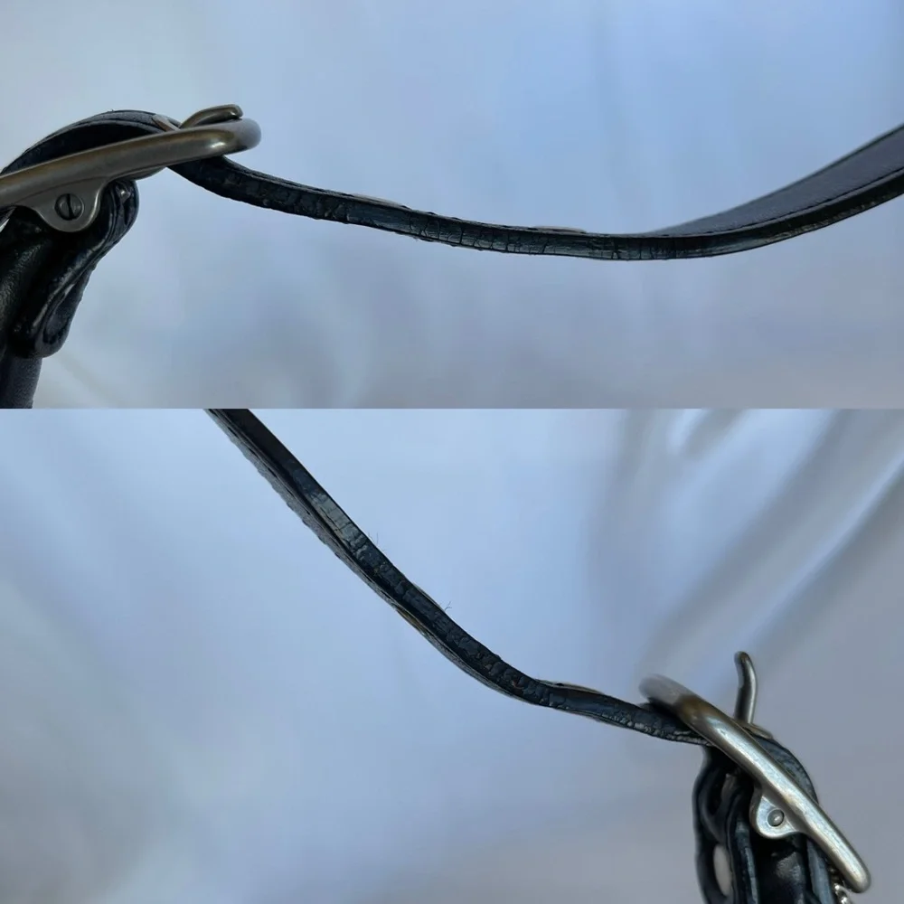 SOLD 🔴 Coach bag zoe 9593 black leather bag vintage RARE shoulder bag - Picture 16 of 17